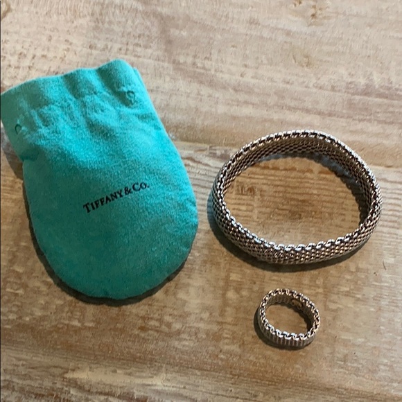 Tiffany & Co. Jewelry - Tiffany & Co. mesh bracelet and matching ring